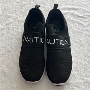 Nautica Men's Black Mesh Slip-On Sneakers